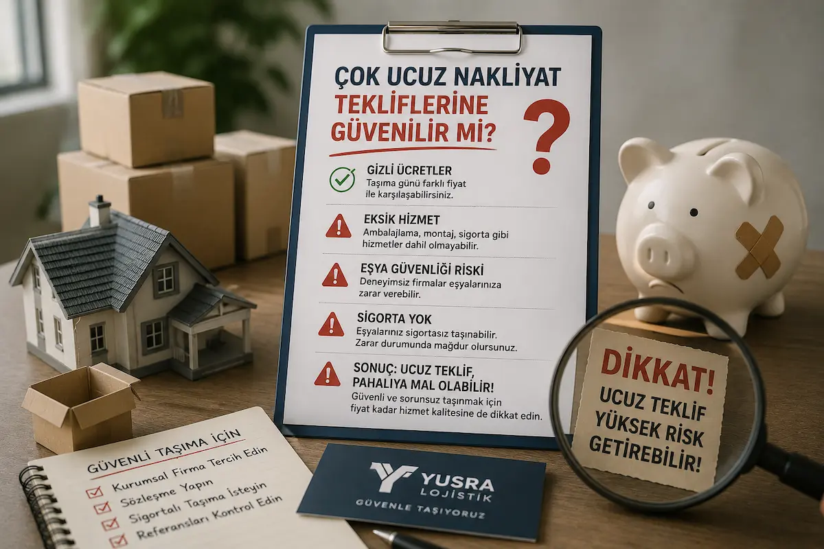 Nakliyat firması seçimi için masa üzerinde planlama ve teklif değerlendirmesi